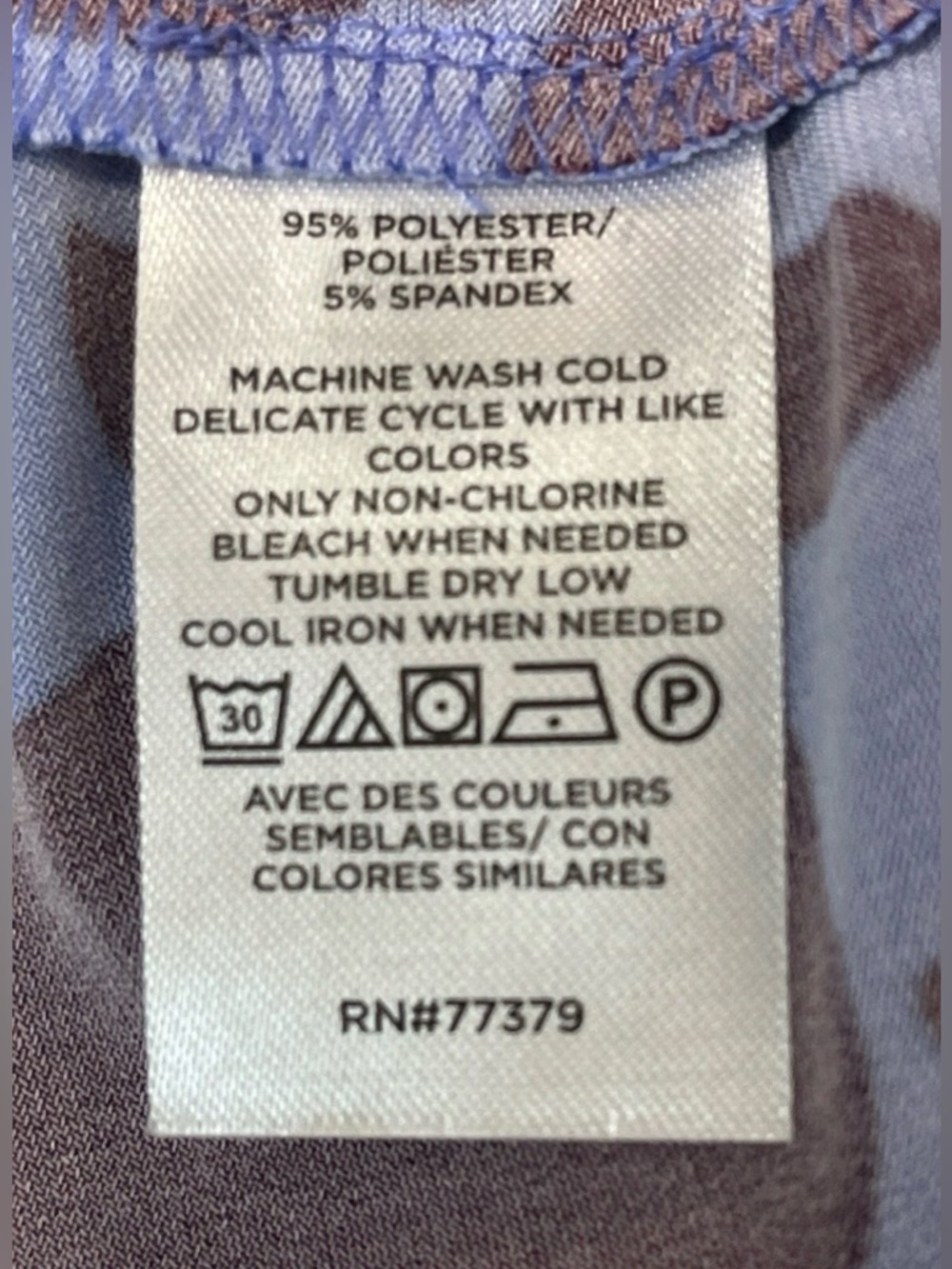 Ann Taylor Women's Periwinkle Floral Blouse Size M - Picture 5 of 7